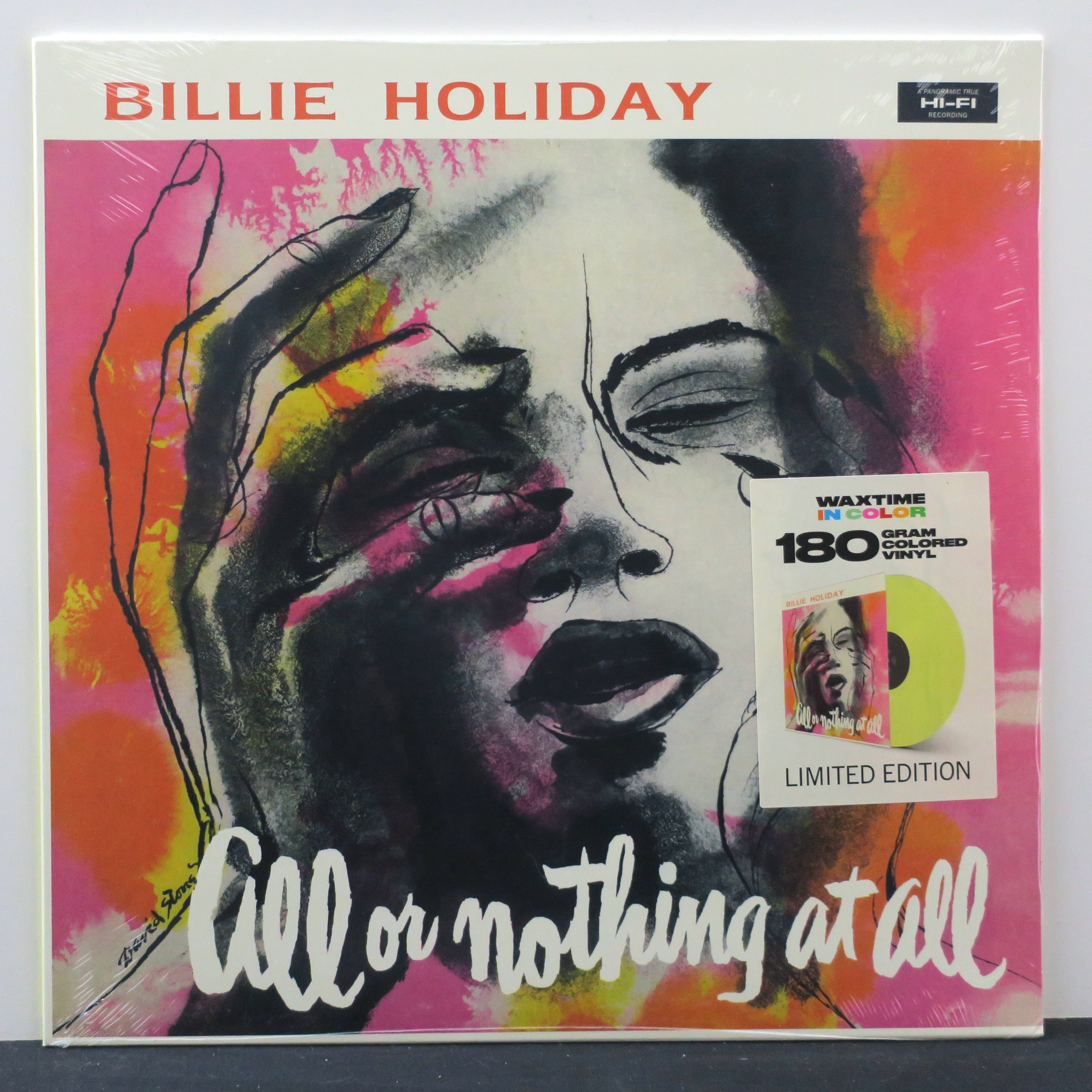 BILLIE HOLIDAY 'All Or Nothing At All' 180g YELLOW Vinyl LP 