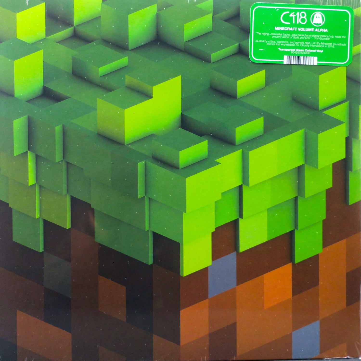 Minecraft Volume Alpha Green & Clear Vinyl LP Record - top C418