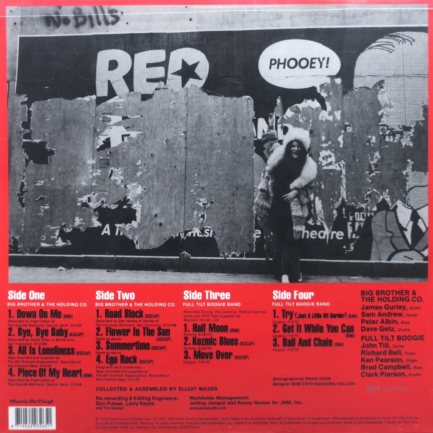 JANIS JOPLIN 'Joplin In Concert' 180g RED Vinyl 2LP – GOLDMINE RECORDS