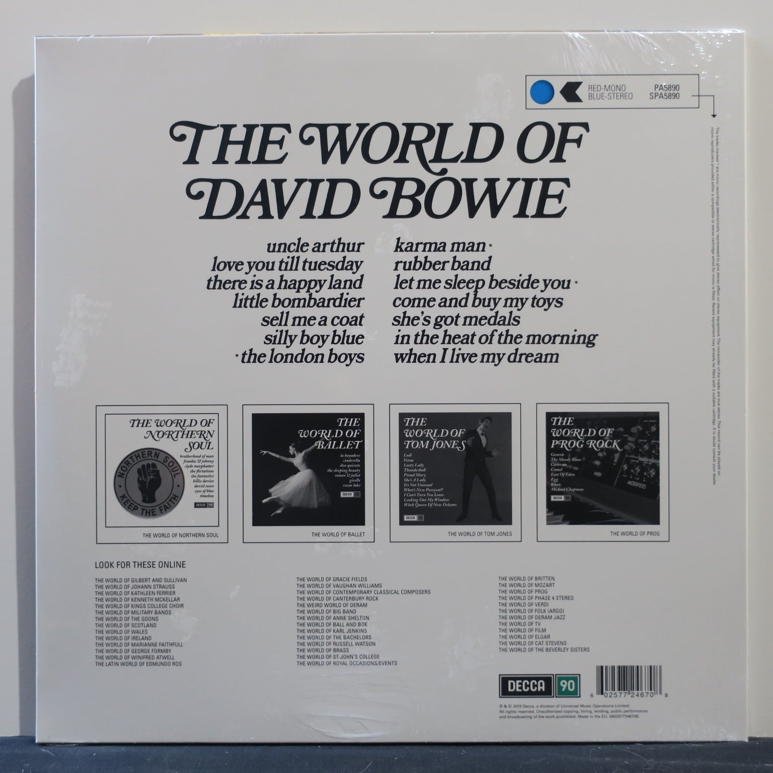 DAVID BOWIE 'World Of David Bowie' RSD 180g BLUE Vinyl LP | GOLDMINE ...